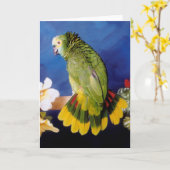 Amazon Parrot Grußkarte Karte (Gelbe Blume)