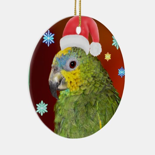 Amazon Parrot Santa Ornament (Rechts)