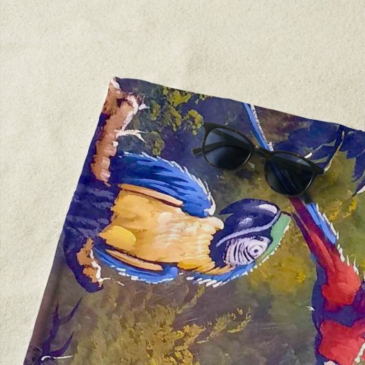 Amazon Rainforest Parrot Jungle Strandtuch (Beispiel)