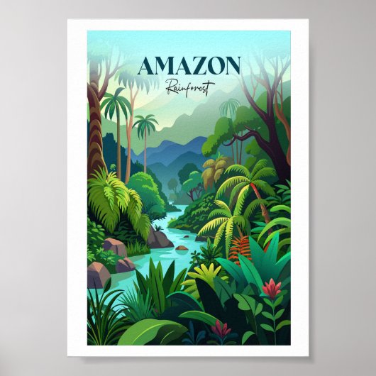 Amazon Rainforest Travel Poster (Vorne)