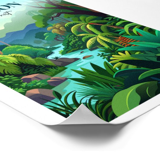 Amazon Rainforest Travel Poster (Ecke)