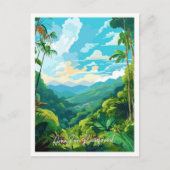 Amazon Rainforest Travel Vintage Abbildung Postkarte (Vorderseite)
