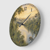 Amazon Rainforest Wall Clock — Nature-Inspired Des Große Wanduhr (Winkel)