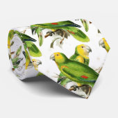 Amazona Papageien - Vintage Vögel Krawatte (Gerollt)