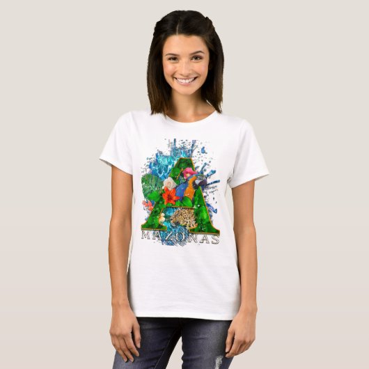Amazonas Fauna und Flora T-Shirt (Vorne ganz)