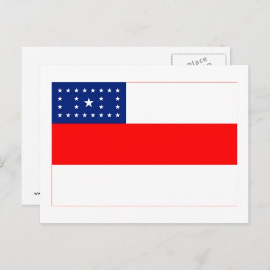 Amazonas, Flagge Brasiliens Postkarte (Vorne/Hinten)
