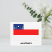 Amazonas, Flagge Brasiliens Postkarte (Stehend Vorderseite)