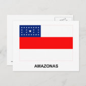 Amazonas, Flagge Brasiliens Postkarte (Vorne/Hinten)