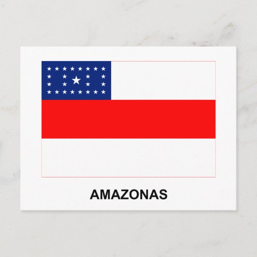 Amazonas, Flagge Brasiliens Postkarte (Vorderseite)