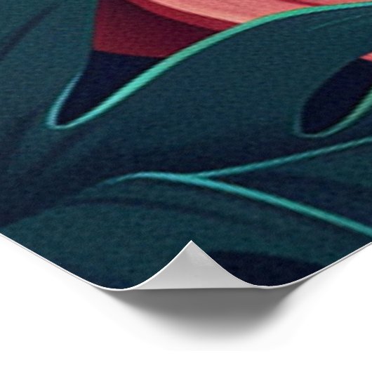 Amazonas Flora und Fauna: Vibranntes Muster Poster (Ecke)