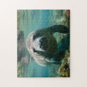 Amazonas Manatee schwimmen über dem Riff. Puzzle (Vertikal)