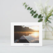 Amazonas Sonnenaufgang, peru weiße Textkarte Postkarte (Stehend Vorderseite)