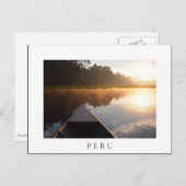 Amazonas Sonnenaufgang, peru weiße Textkarte Postkarte (Vorne/Hinten)