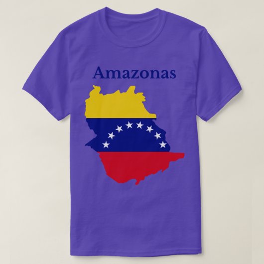 Amazonas Staat Karte Venezuela T-Shirt (Design vorne)
