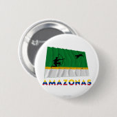 Amazonas wellenartig bewegende Flagge mit Namen Button (Vorne & Hinten)