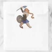 Amazonen und Krieger Runder Aufkleber (Tasche)