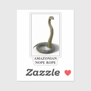 Amazonian Nope Rope - Anaconda Snake Gefahr Aufkleber