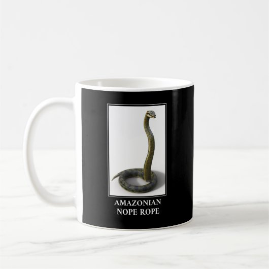 Amazonian Nope Rope - Anaconda Snake Gefahr Kaffeetasse (Links)