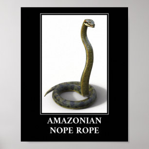 Amazonian Nope Rope - Anaconda Snake Gefahr Poster