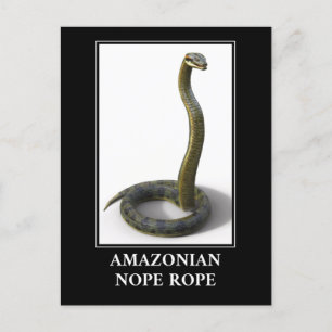 Amazonian Nope Rope - Anaconda Snake Gefahr Postkarte