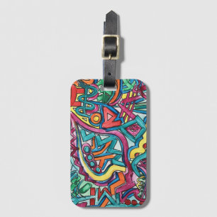 Amazonien-Handgemalte Abstrakte Kunst Gepäckanhänger