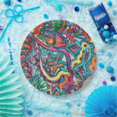 Amazonien-Handgemalte Abstrakte Kunst Pappteller (Party)