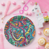 Amazonien-Handgemalte Abstrakte Kunst Pappteller (Party)