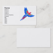 Amazonischer Macaw Visitenkarte (Vorne/Hinten)