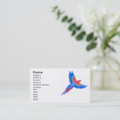 Amazonischer Macaw Visitenkarte (Stehend Vorderseite)