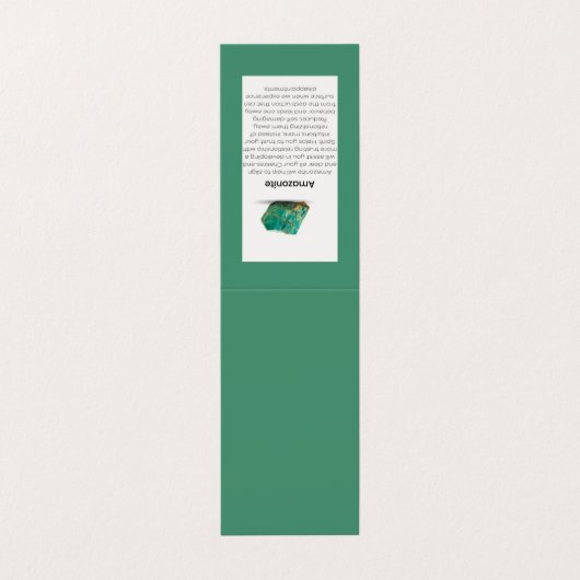 Amazonite Crystal Gemstone Juwelier Visitenkarten (Außenseite Aufgefaltet)