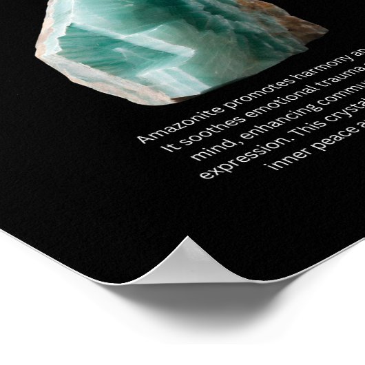 Amazonite Kristallstein Poster (Ecke)