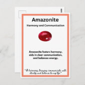 Amazonite Kristallstein Postkarte (Vorne/Hinten)