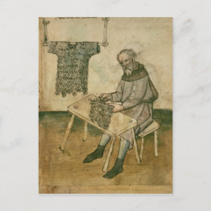 Amb 3172 Armorer Making a Hauberk Postkarte