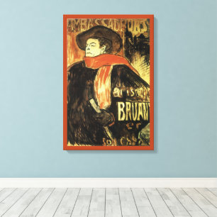 Ambassadeurs, Aristide Bruant von Toulouse Lautrec Leinwanddruck