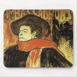 Ambassadeurs, Aristide Bruant von Toulouse Lautrec Mousepad