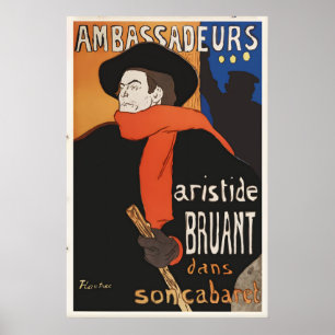 Ambassadeurs Cafe Vintage Werbeplakat Kunstdruck Poster
