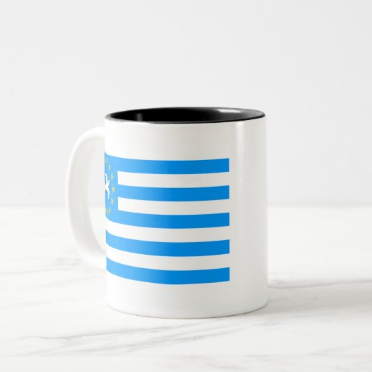 Ambazonia - Amba Land - Flagge von SüdCameroons Zweifarbige Tasse (Vorderseite Links)