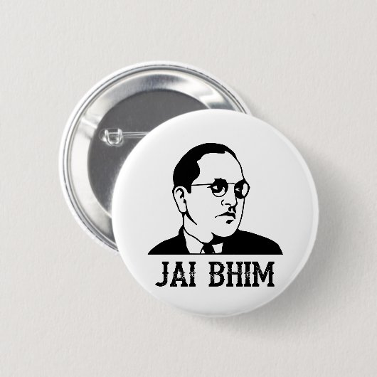 Ambedkar Jayanthi Jai Bhim/Bheem Button (Vorne & Hinten)