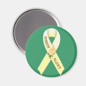 Amber Alert Awareness Ribbon Magnet (Vorderseite/Rückseite)