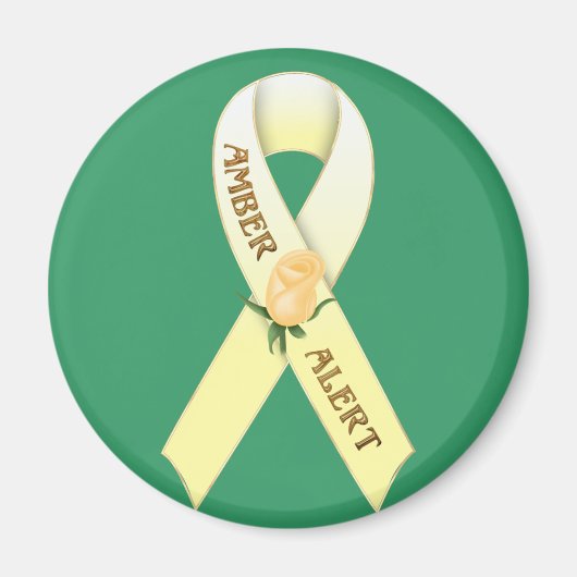 Amber Alert Awareness Ribbon Magnet (Vorne)