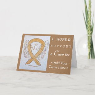 Amber Awareness Ribbon Angel Art Grußkarten Karte