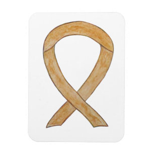 Amber Awareness Ribbon Angel Art Magnete