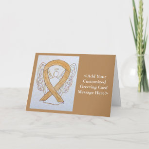 Amber Awareness Ribbon Angel Personalisierte Karte