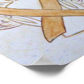 Amber Awareness Ribbon Angel Poster Art Print (Ecke)