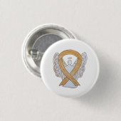 Amber Awareness Ribbon Anlage Cancer Angel Button (Vorne & Hinten)