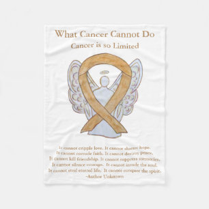 Amber Awareness Ribbon Anlage Krebsblanken Fleecedecke