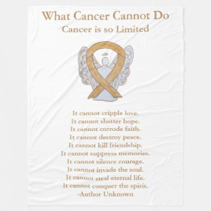 Amber Awareness Ribbon Cancer Angel Chemo Blanket Fleecedecke