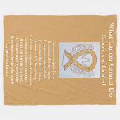 Amber Awareness Ribbon Cancer Angel Chemo Blanket Fleecedecke (Vorderseite (Horizontal))