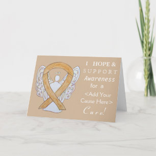 Amber Awareness Ribbon Custom Angel Cards Karte