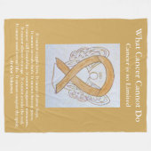 Amber Awareness Ribbon Engel Cancer Chemo Blanket Fleecedecke (Vorderseite (Horizontal))